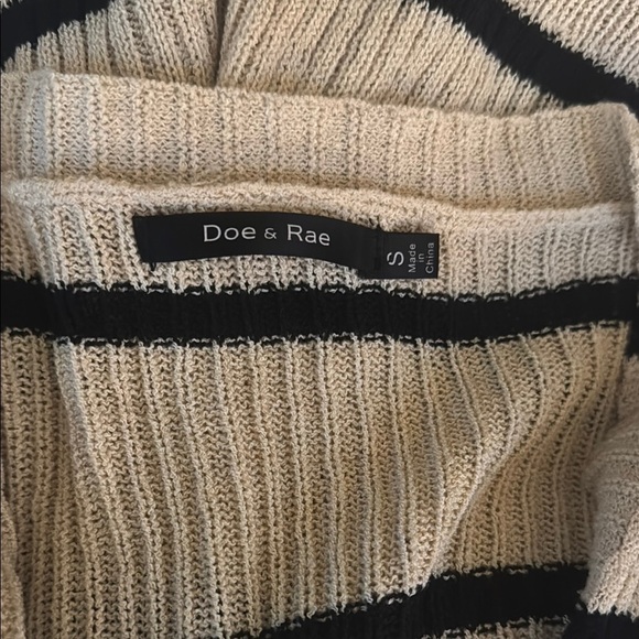 Cream Striped Open Cardigan - Picture 5 of 8